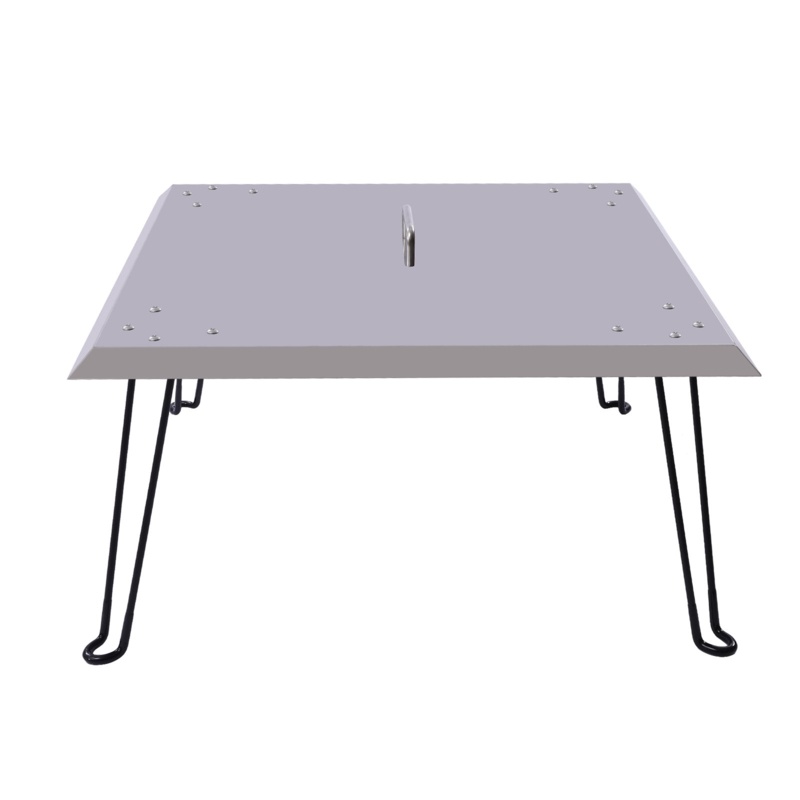 Ivyann Fire Pit Heat Deflector Outdoor Square Fire Pit Cover Stainless Steel