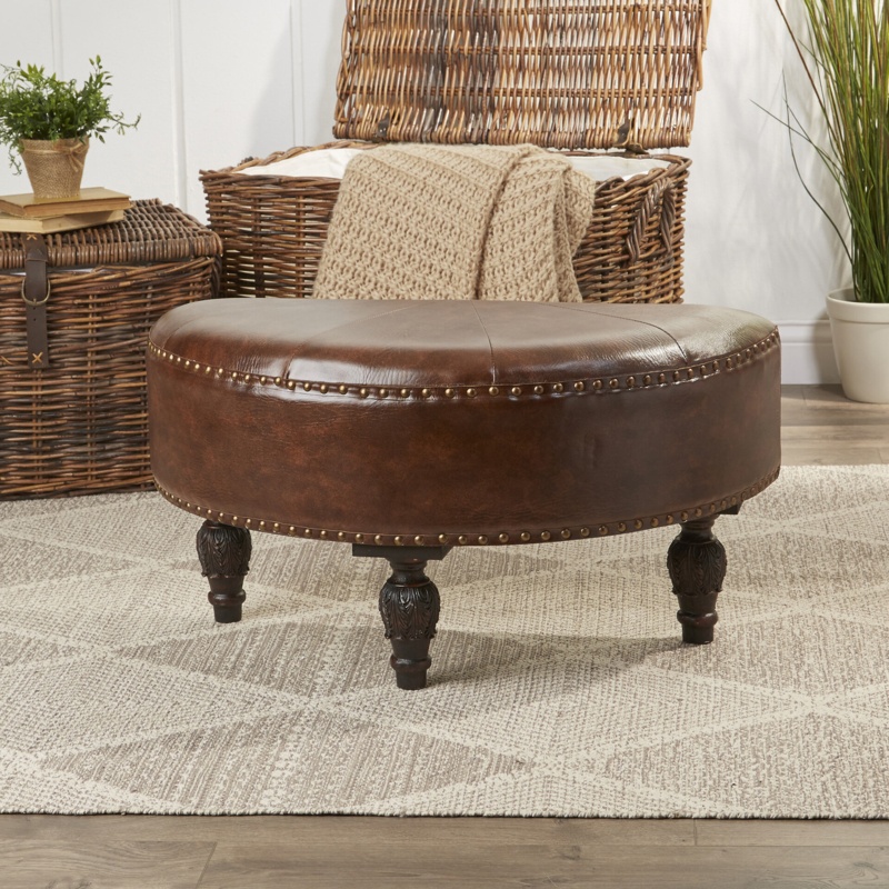 Iyanna Vegan Leather Ottoman