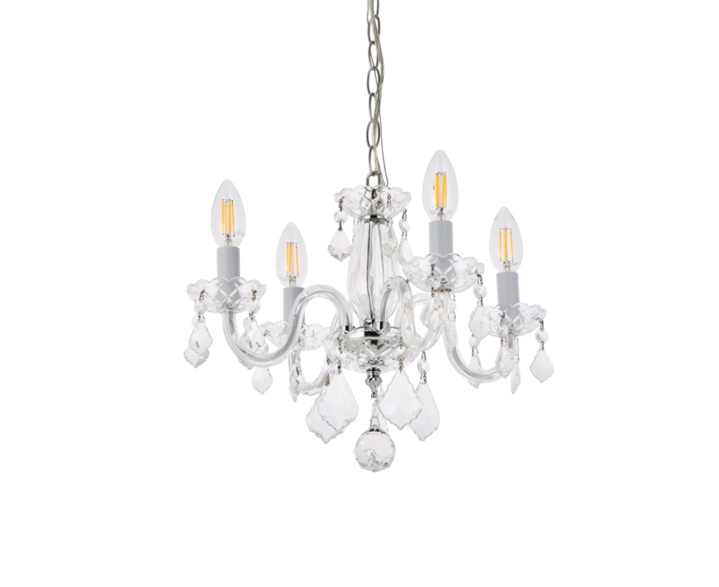 Jaquelin 4 - Light Dimmable Classic / Traditional Chandelier