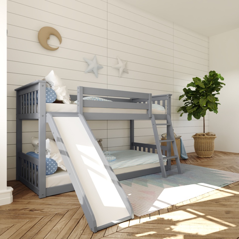 Jeniffer Kids Twin Over Twin Bunk Bed