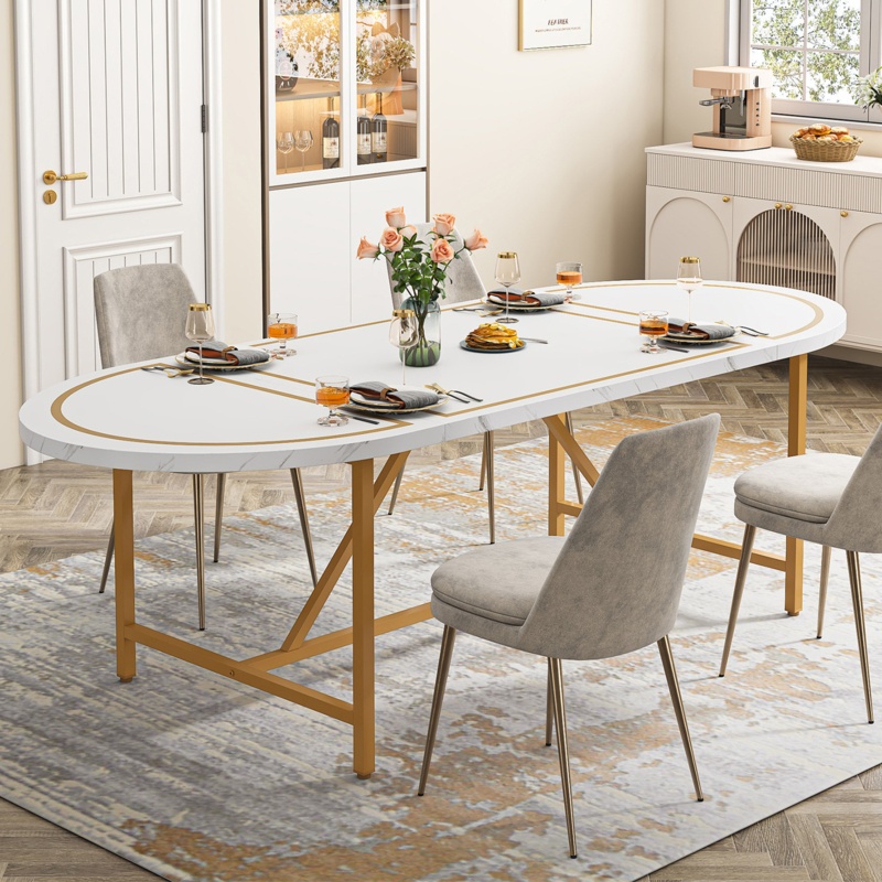 Jessenia 70.8" Modern Oval Dining Table