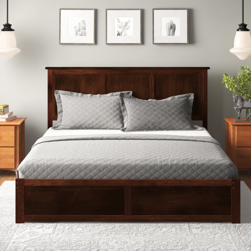 Kearie Solid Wood Platform Storage Bed
