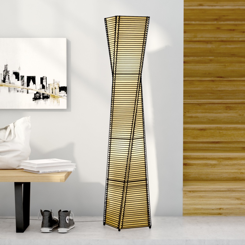 Kennell 50'' Tan/Black Novelty Floor Lamp