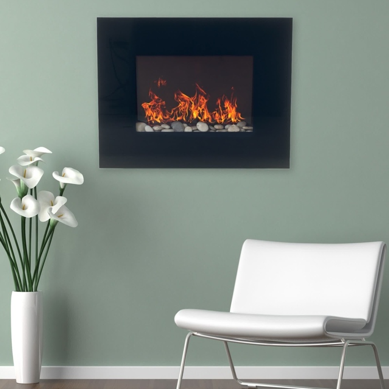Lakey 26-Inch Wall Mounted Electric Fireplace