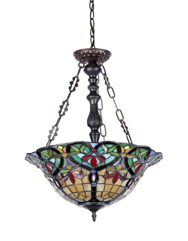 Laurie 3 - Light Red Antique Bronze Single Pendant