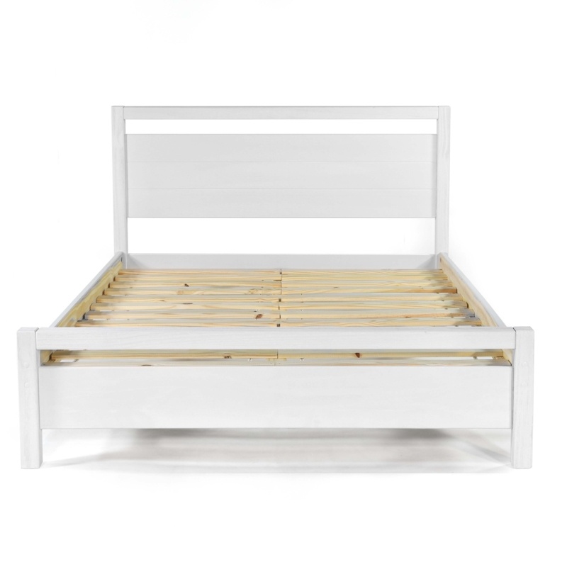 Loft Solid Wood Panel Bed