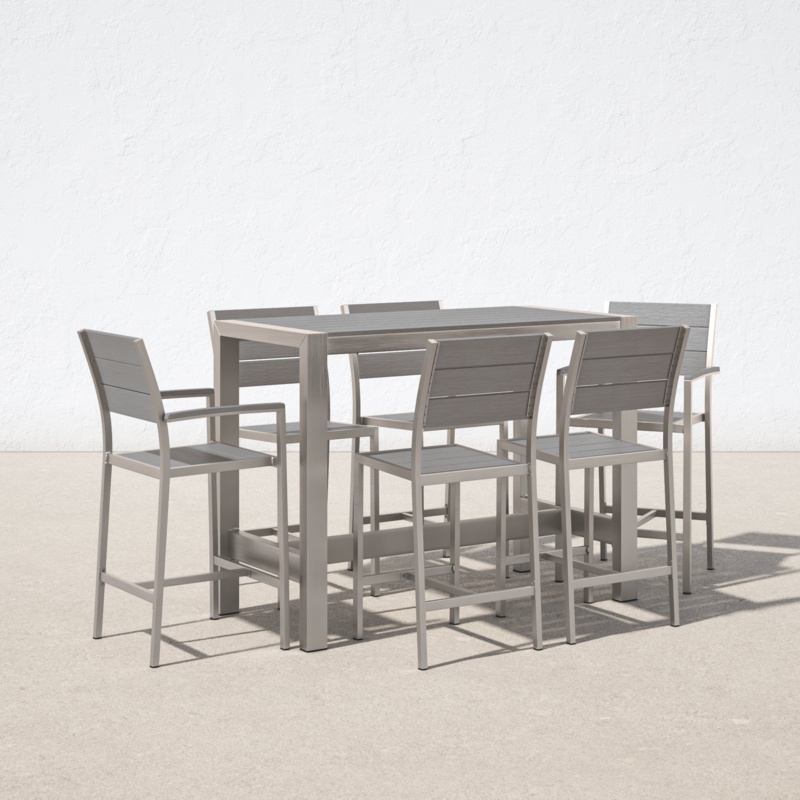 Lysa 6 - Person Rectangular Outdoor Dining Set with Cushions