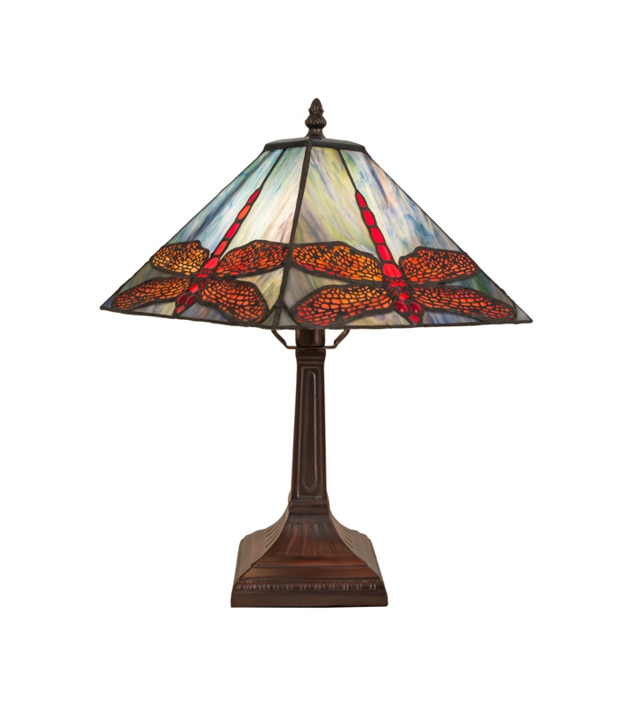Meyda Tiffany & Stained Glass Metal Table Lamp