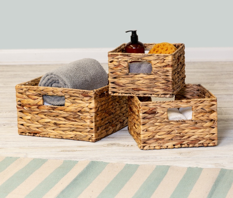 Moraga 3 Piece Wicker/Rattan Basket Set