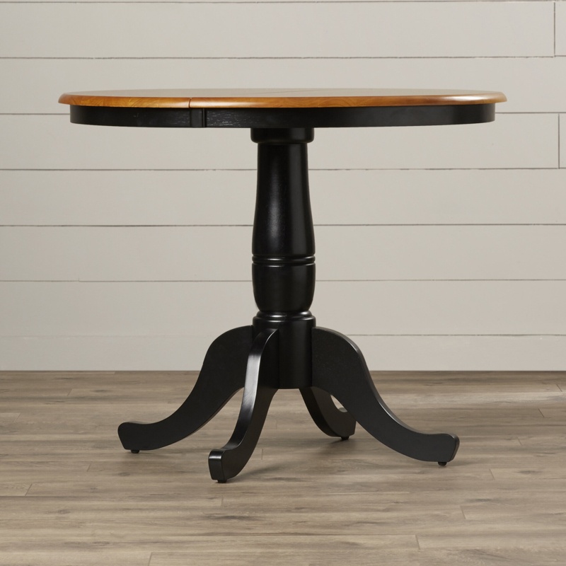 Mossman Extendable Solid Wood Pedestal Dining Table