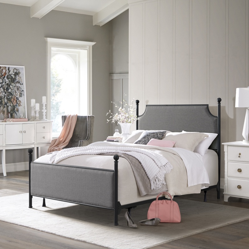 Nordland Upholstered Metal Standard Bed