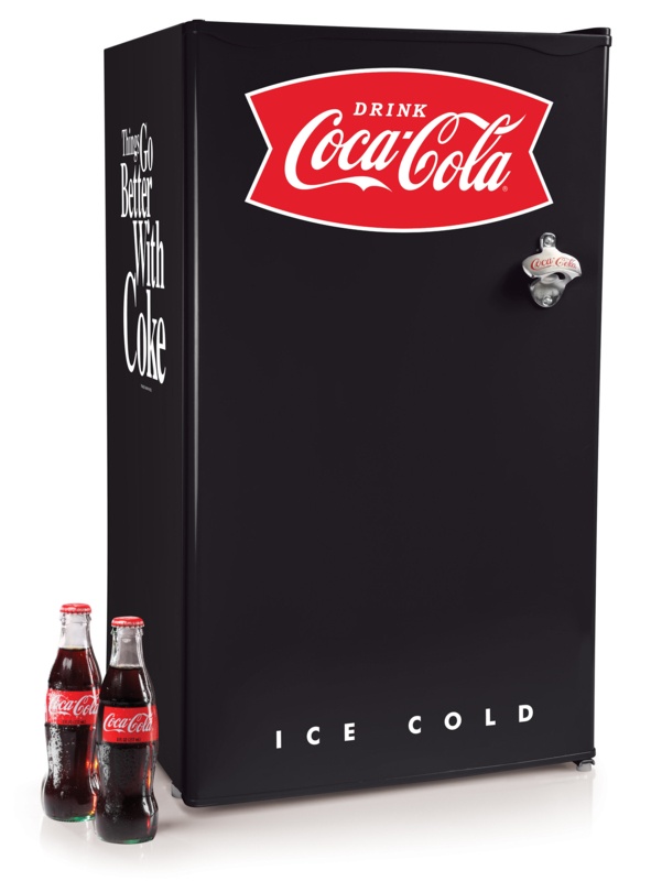 Nostalgia 3.2 Cubic Feet Freestanding Mini Fridge with Freezer