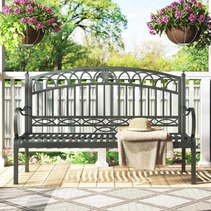 Oak Bluffs Metal Outdoor Bench