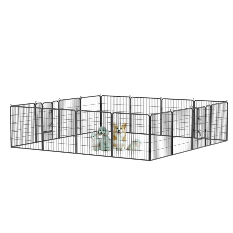 Outdoor Folding 16-Panel Heavy Duty Metal Pet Pen