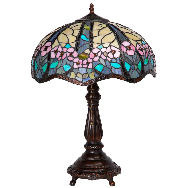 Pink Primrose Tiffany-Style Table Lamp