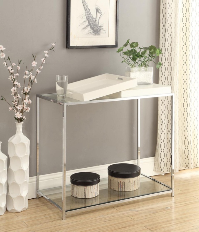 Planas 34.75" Console Table with Shelf and Removable Trays