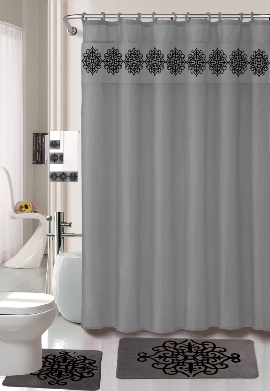 Preusser Shower Curtain with Hooks Included
