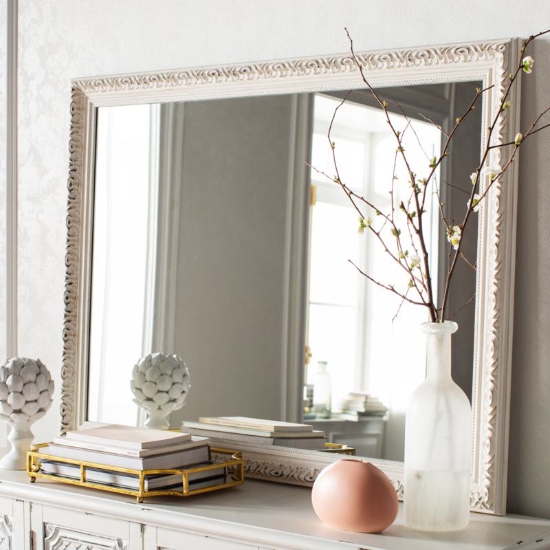 Rectangle Wood Wall Mirror