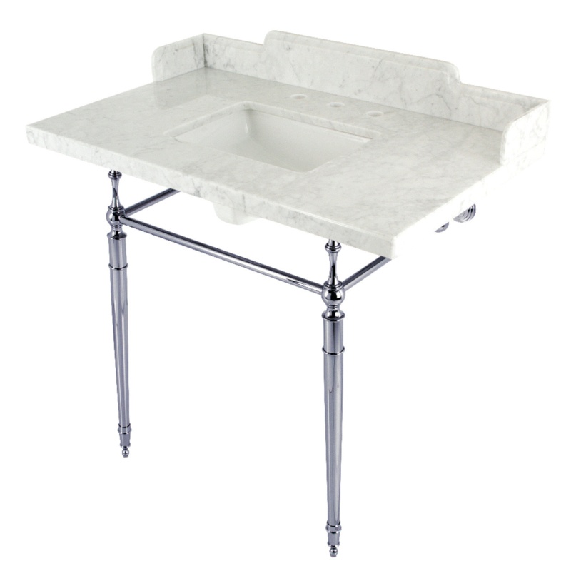 Rectangular Bathroom Sink with Overflow
