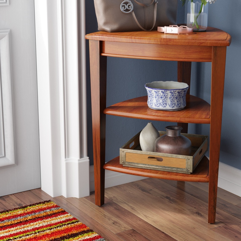 Solid Wood Tall Corner Table Foter