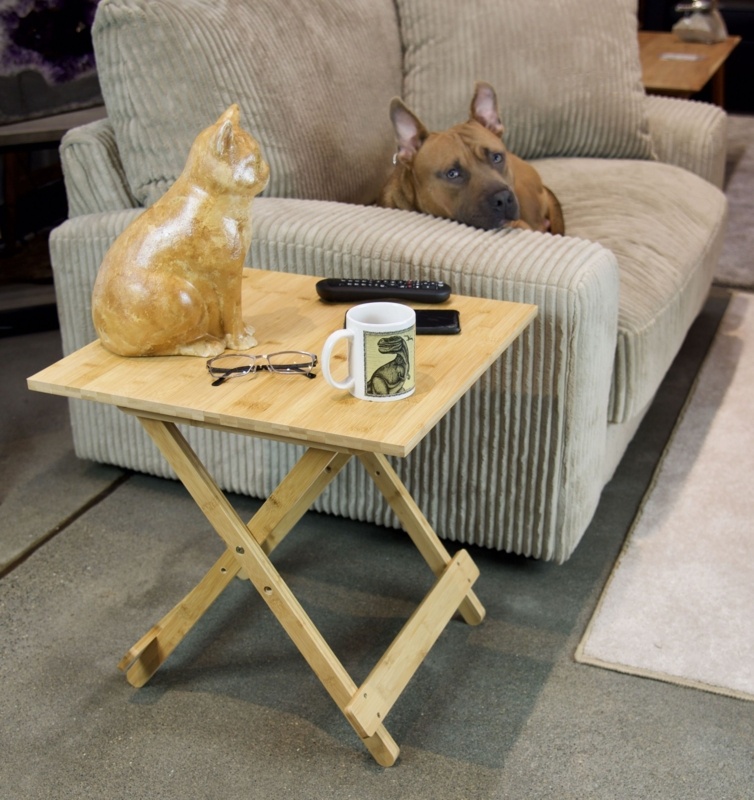 Simply Bamboo 20'' Solid Wood Square Portable Folding Table