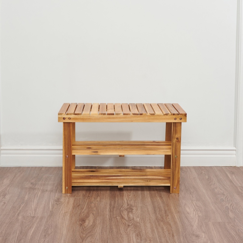 Solid Wood Storage Bench