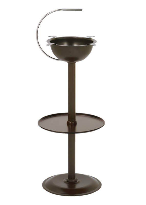 Stinky Cigar Floor Ashtray with Accessory Tray, Chocolate Brown