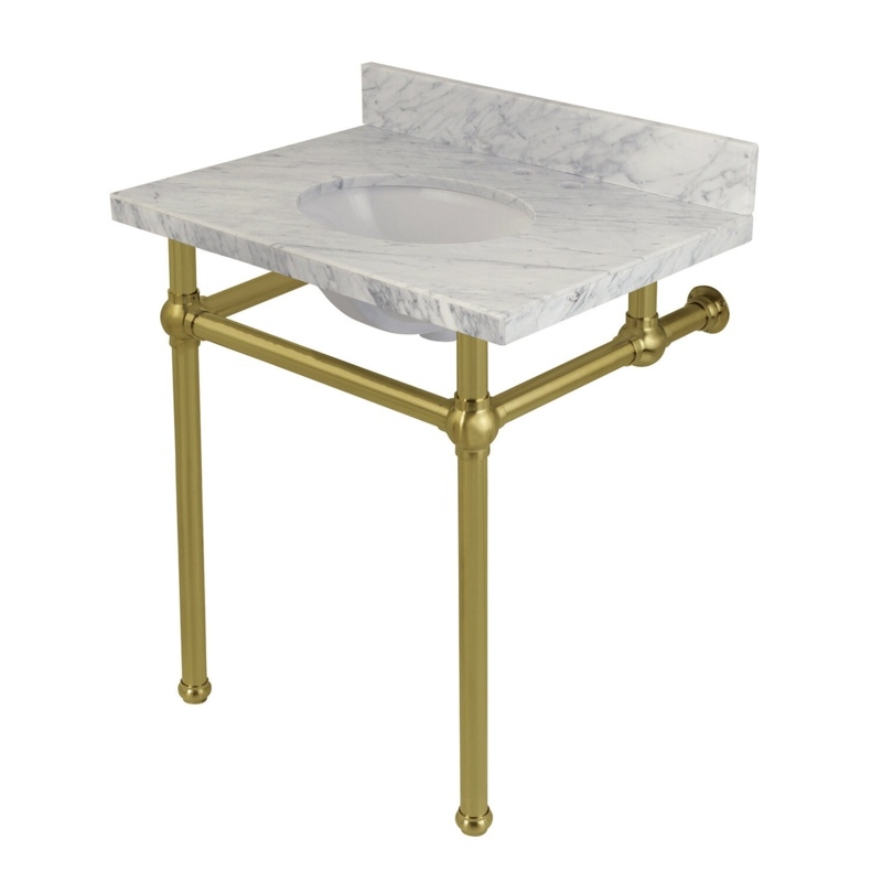 Templeton 33.25" Tall Rectangular Console Bathroom Sink with Overflow