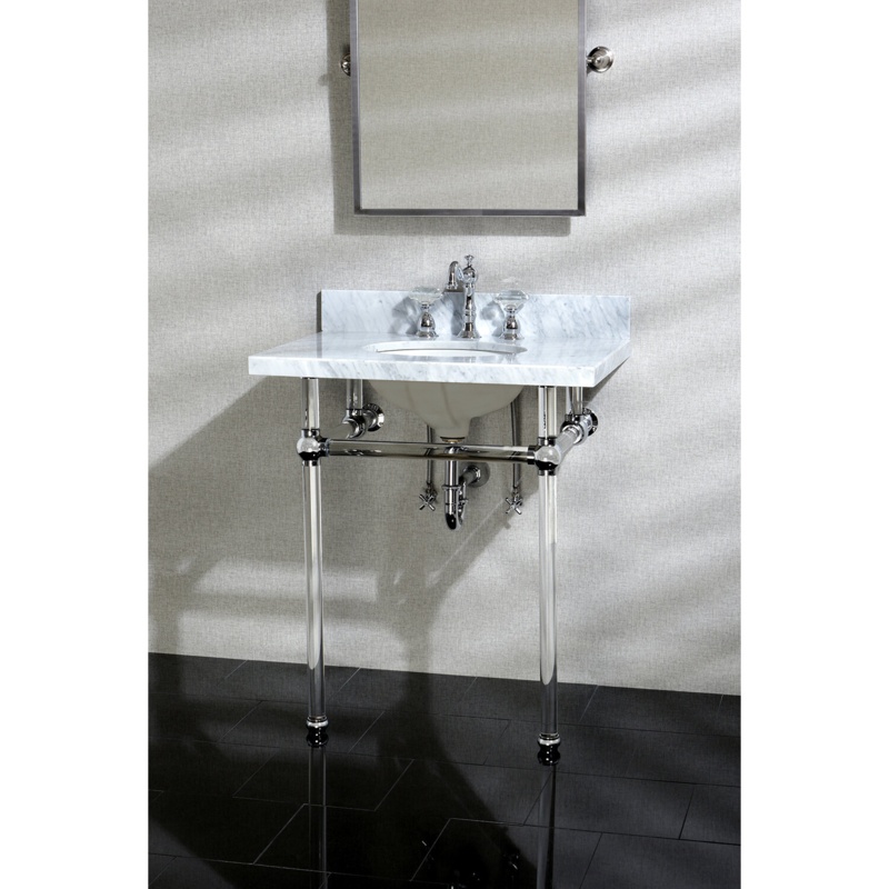 Templeton 33" Tall Oval Console Bathroom Sink with Overflow