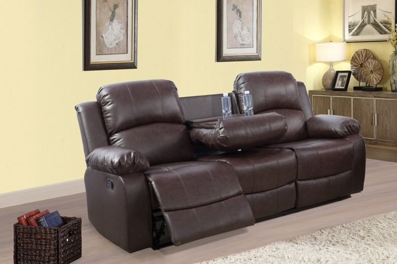 Toader 82'' Vegan Leather Reclining Sofa