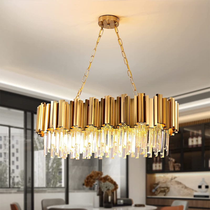 Torina 8 - Light Unique / Statement Tiered Chandelier with Crystal Accents