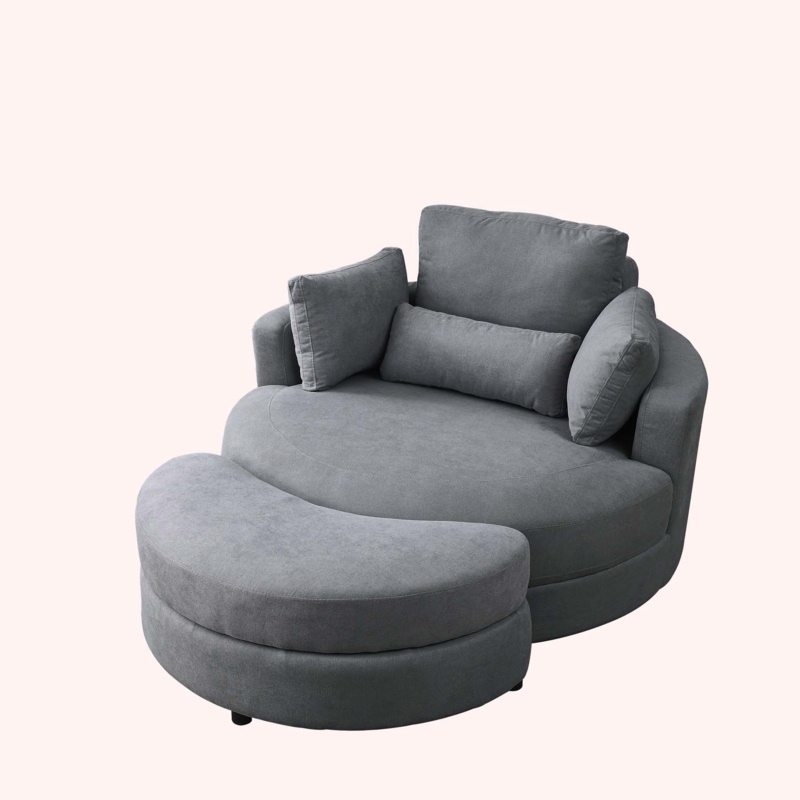 Tortelli Slipcovered Swivel Accent Chair