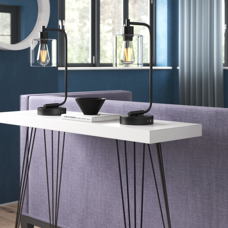 Touch Control Table Lamp Set With USB