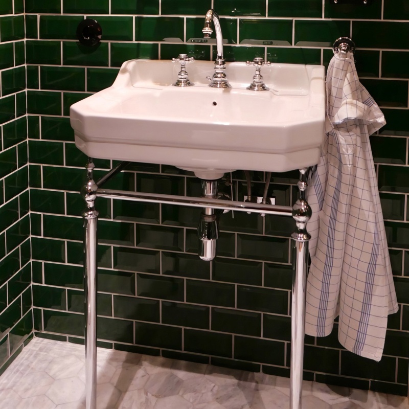 Victoriahaus 23.5" x 20" Rectangular Console Sink with Faucet Drill, Towel Bar, Backsplash, and Overflow