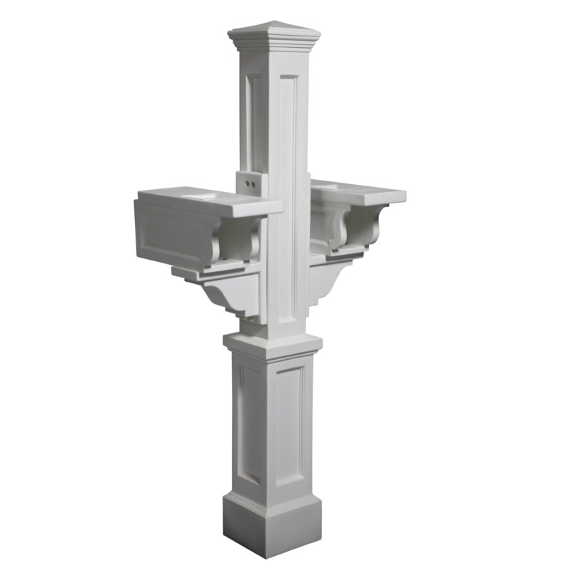 Winchendon 56" H In-Ground Post with Double Newspaper Holder