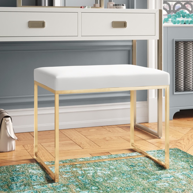 Yokum Stainless Steel Accent Stool