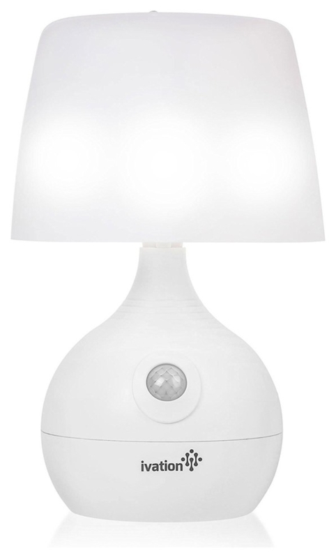 2-Led Battery Operated Motion Sensing Table Lamp, Dual Color Range