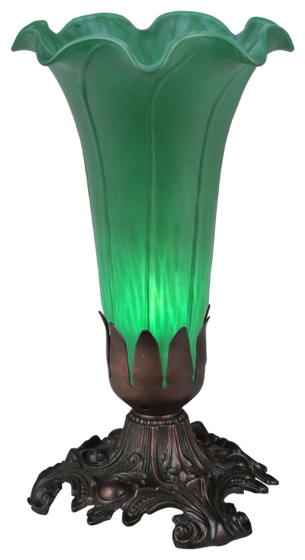 8H Green Pond Lily Accent Lamp