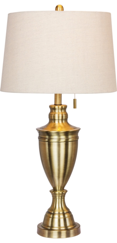 Classic Urn Metal Table Lamp - Antique Brass