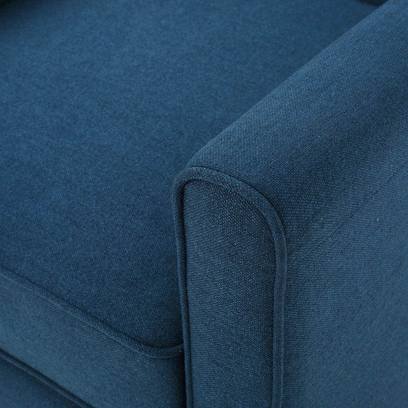 GDF Studio Hinus Indoor Upholstery Club Chair Recliner, Dark Blue