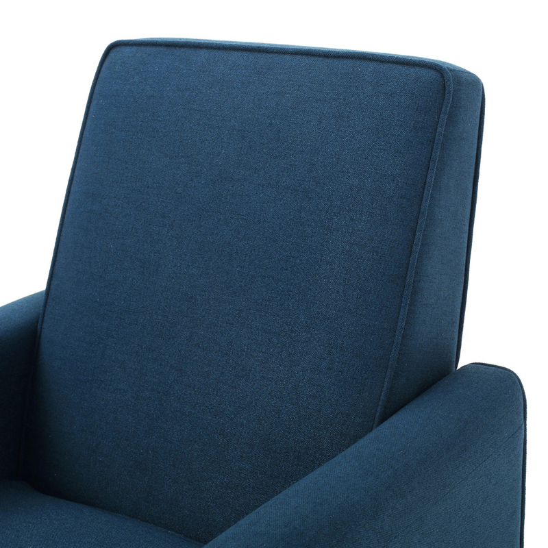 GDF Studio Hinus Indoor Upholstery Club Chair Recliner, Dark Blue