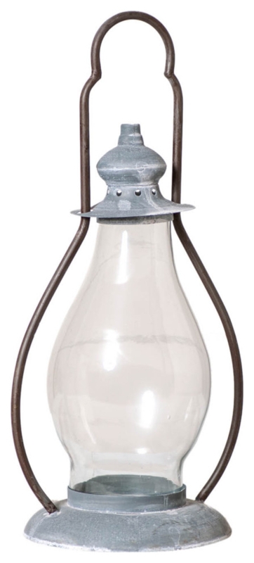 Irvins Country Tinware Carriage House Lantern in Weathered Zinc