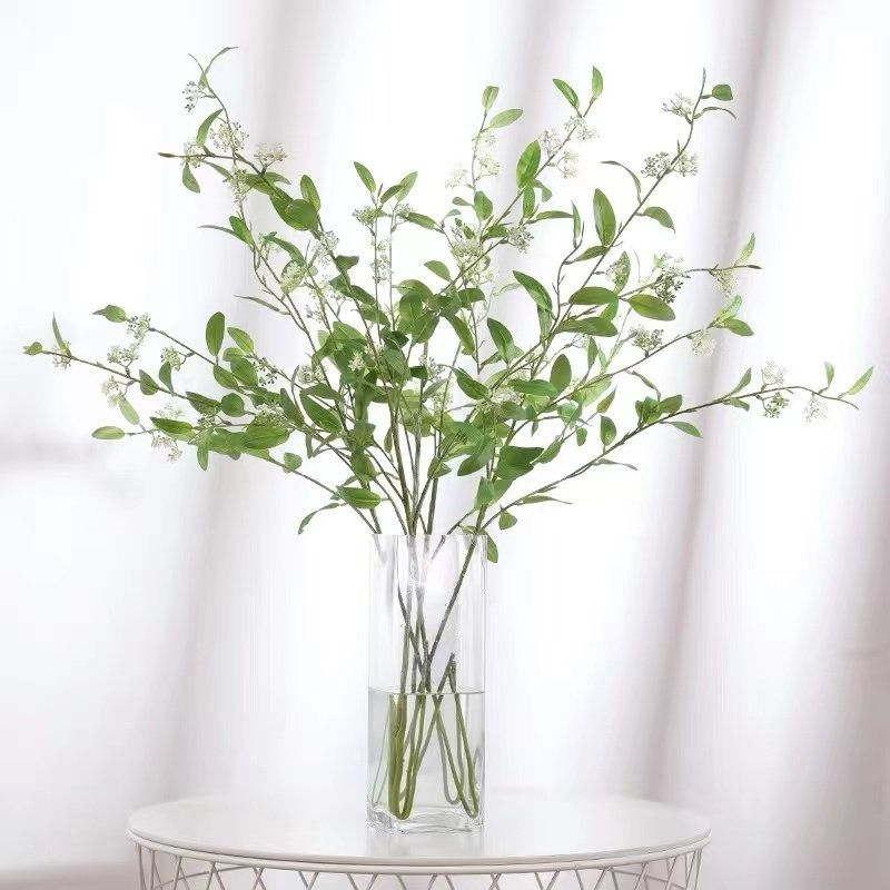 "40\" Green Plant Branch Artificial Faux Plant, Home Decor Plants for Bouquet"