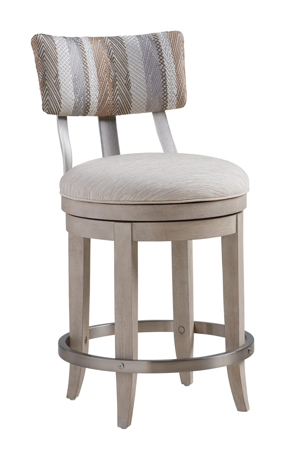 Cliffside Swivel Upholstered Counter Stool - Finish: Natural