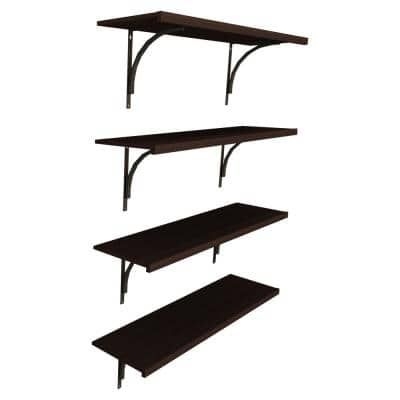 ClosetMaid 12 in. D x 48 in. W x 84 in. H Espresso Solid Wood Wall Mount Pantry Closet Kit, 240