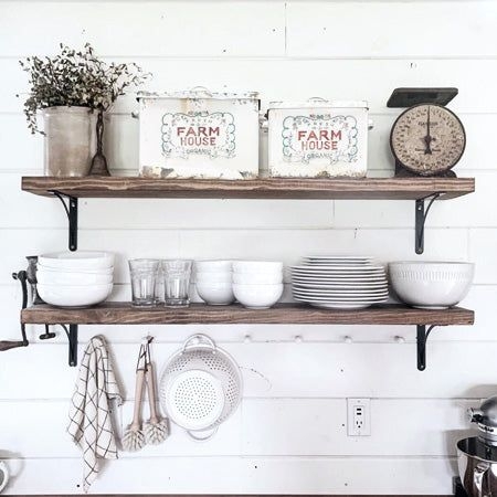 Distressed White Farm House Bins