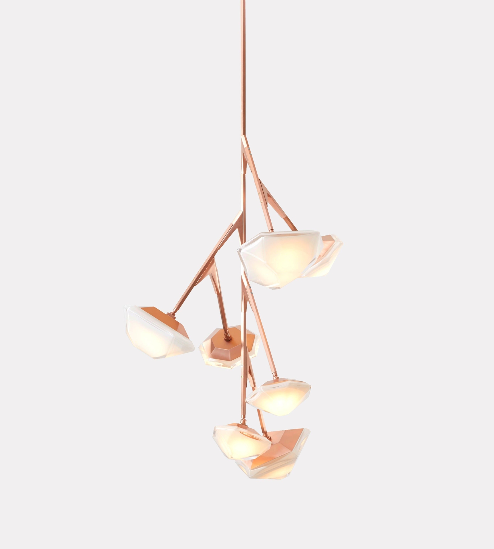 Myriad Chandelier, 7 Vertical - Satin Copper / gb