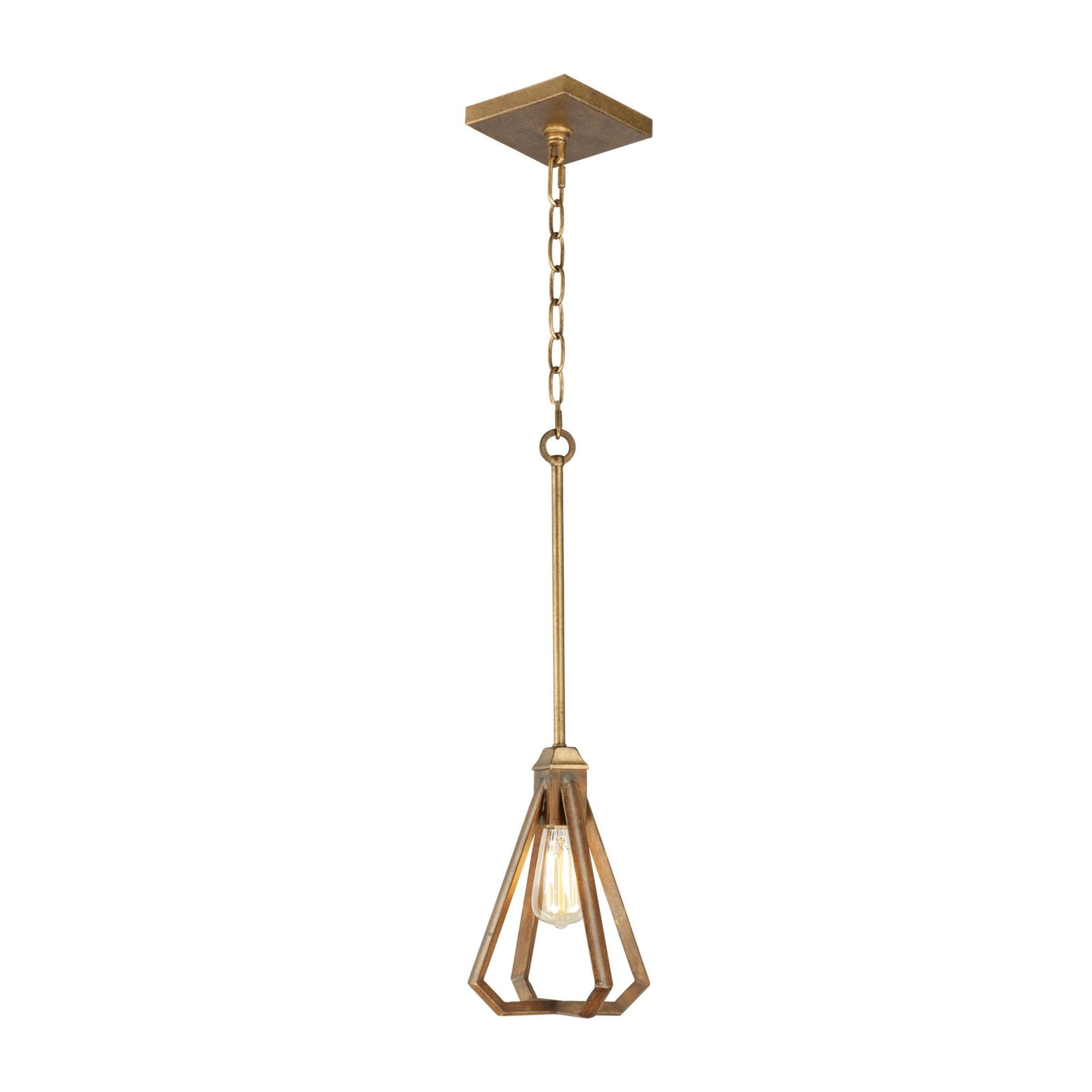Woodland Mini Pendant - Hazel / Burnished Gold