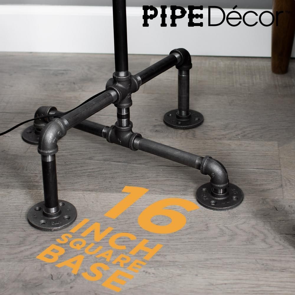 1/2 in. Black Steel Pipe 56 in. H Reader Floor Lamp Kit
