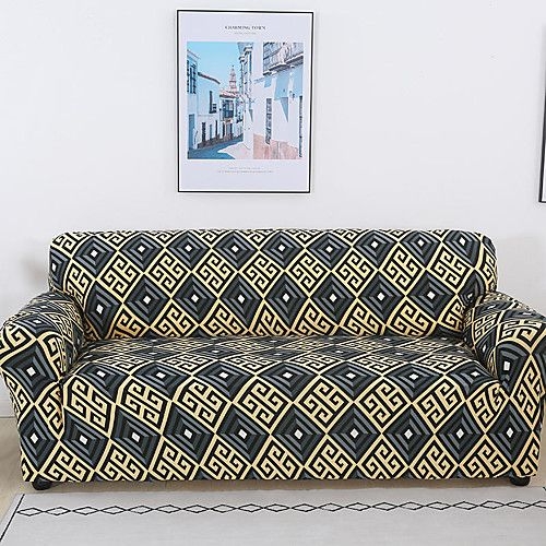 2021 New Stylish Simplicity Print Sofa Cover Stretch Couch Slipcover Super Soft Fabric Retro Hot Sale Couch Cover